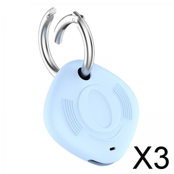 3xSilicone Case for Samsung Galaxy SmartTag Tracker Cover with Keyring Blue