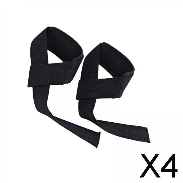 4x1 Pair Weight Lifting Straps Wrist Support Wraps for Fitness Bodybuilding