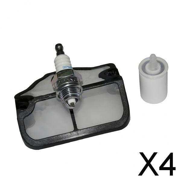 4xAir & Fuel Filter Spark Plug Kit Fit for HUSQVARNA 36 41 136 137 141 142