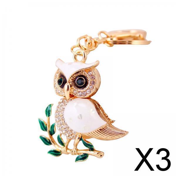 3xCreative Owl Rings Wedding Handcrafted Animal Key Rings for Women Girls Kids