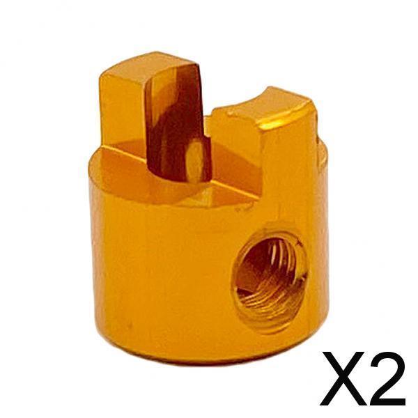 2xRC Boat Drive Metal Dog Shaft for RC Boat Drive Shaft Parts 4mm gold