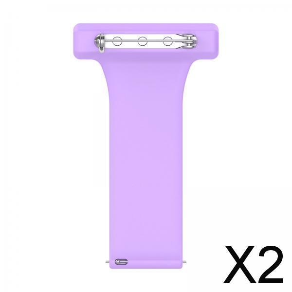 2xNurses Watch Fob Clip On Strap Watchband Bracelet Band Nurse Gift Purple