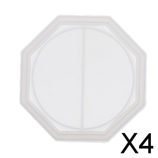 4xSilicone Coaster Molds Resin Casting Moulds for DIY Jewelry Making 13.2cm