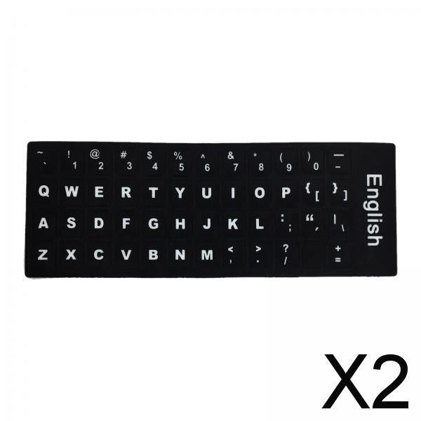 2xLaptop Keyboard Stickers Universal Computer Keyboard Stickers for PC Desktop English