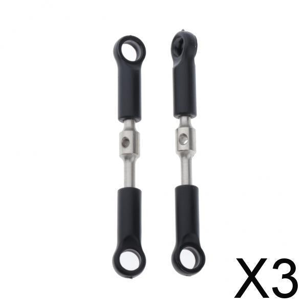 3x2pcs Metal Servo Linkage Pull Rods for Wltoys 144001 1/14 RC Buggy Parts