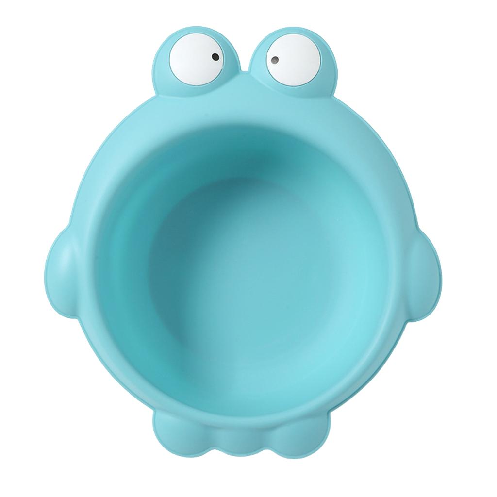 Cute Children Washbasin Baby Portable Washing Basin Plastic Frog blue