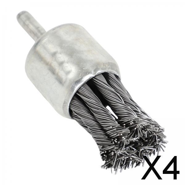 4xMetal Derusting Brush Rust Removal Drill Attachment Wire End Cup Brush Wheel