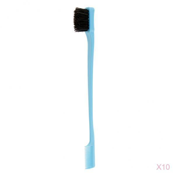 10x 7'' Beauty Double Sided Edge Control Hair Comb Styling Hairbrush Blue