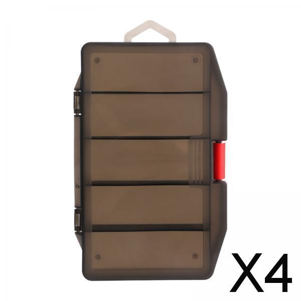 4xFishing Tackle Box Portable Fishing Storage Box Fishing Tools Box Waterproof M