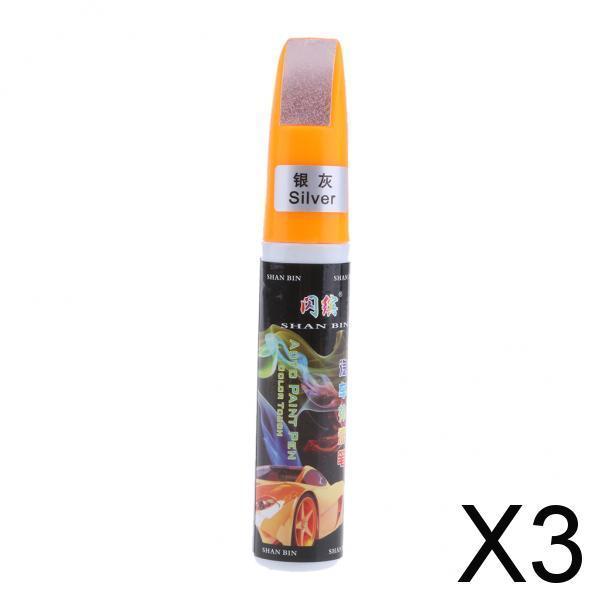 3xCar Paint Repair Pen Fix It Pro Clear Scratch Remover Touch Up Pens gray