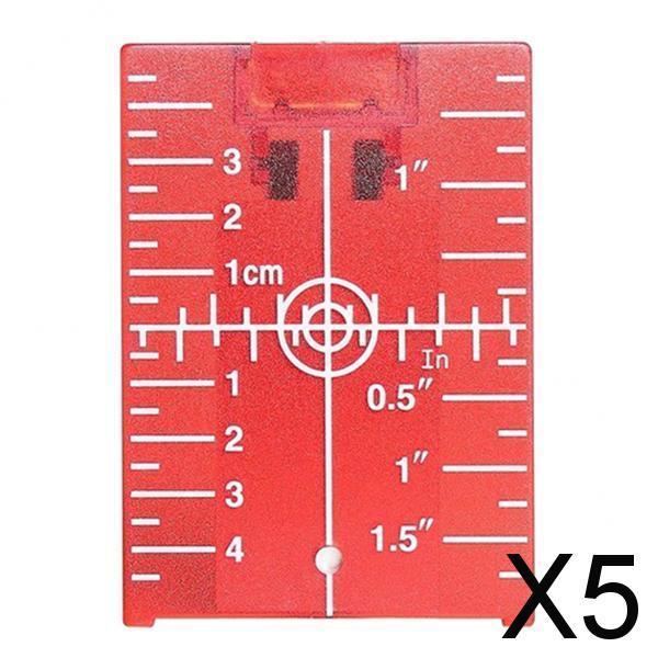5xMagnetic Floor Laser Target Plate Card with Stand for Beam Application Red