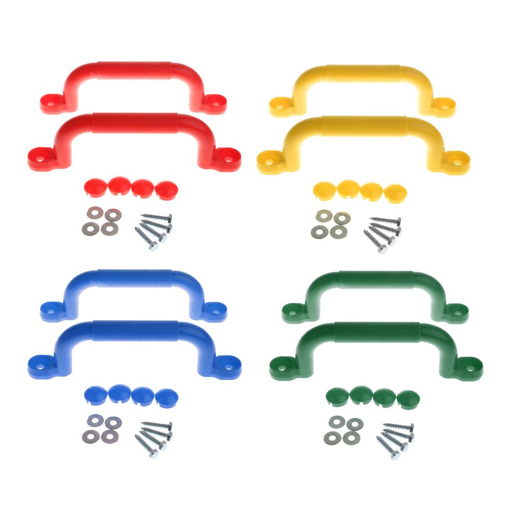 4 Pairs Safety Nonslip Handle Grips Mounting Hardware Kits Kids Swing Toy