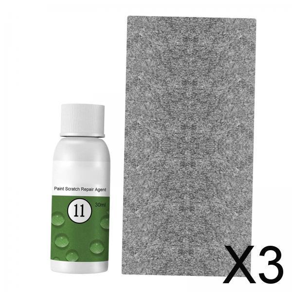 3xCar Scratch Remover Paint Scratch Repair Agent for Automobile Versatile 30ml with Wiping Rag