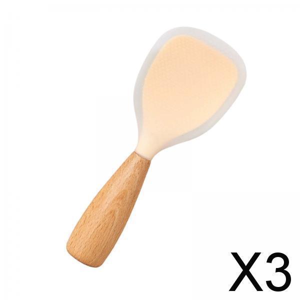 3xFood Serving Spoon Nonstick Rice Spatula for Home Sushi Rice Gadgets Yellow