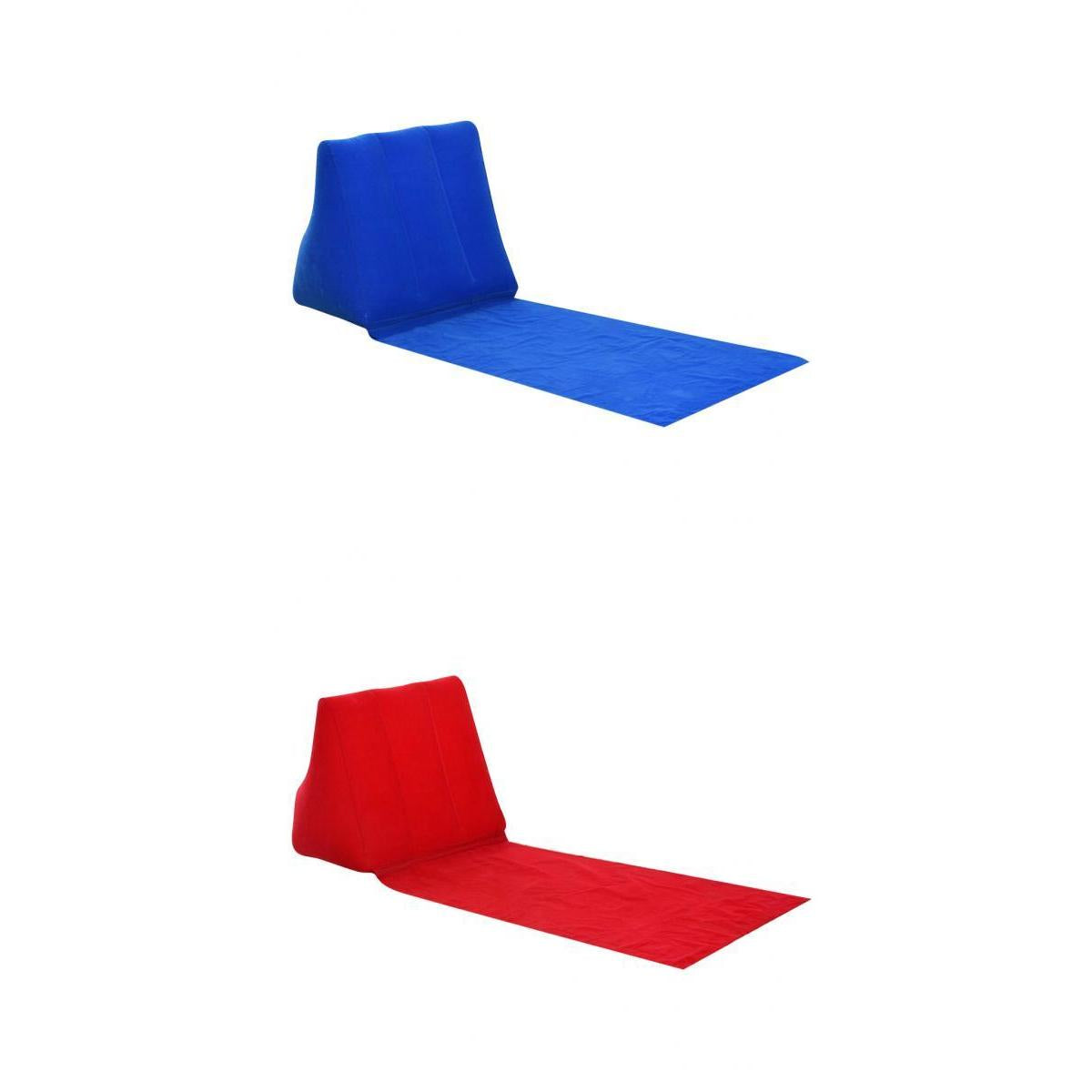 2 Pieces Inflating Beach Camping Lounger Back Pillow Cushion Chair Air Bed