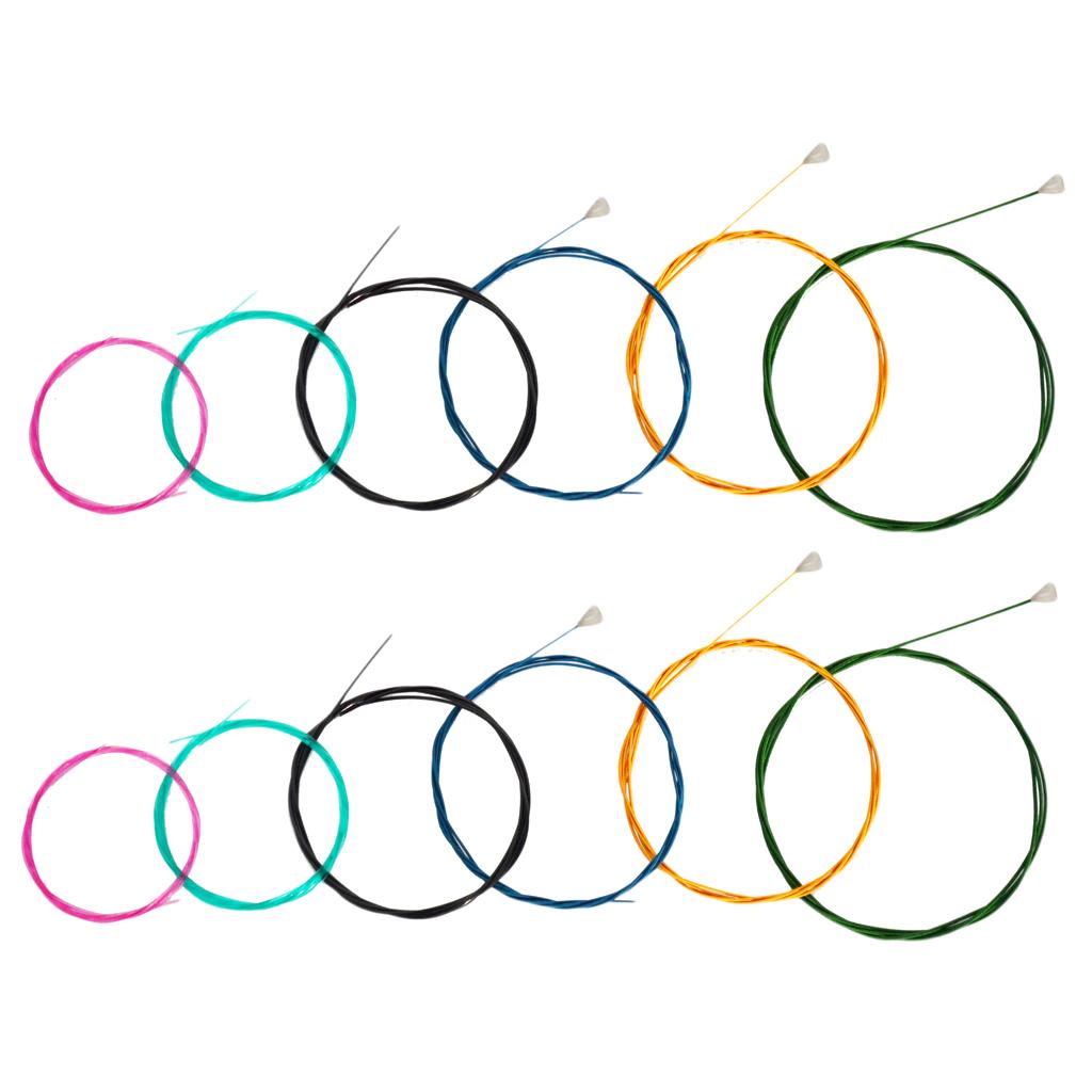 2 Set Multi Colored Nylon Classical Guitar Strings for 6 String Guitar Parts