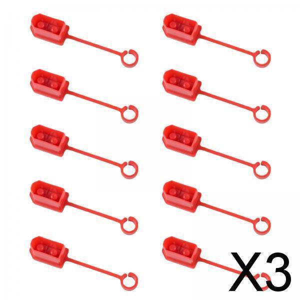 3xXT60 Male Female Plug Dust Protector Shell for Lipo Battery red