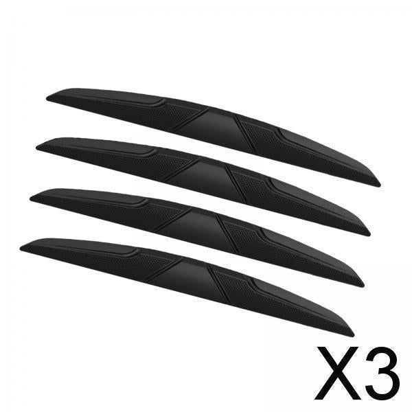 3x4x Car Anti Collision Guard Strip Bar Stickers Rear View Mirror Bumper Black
