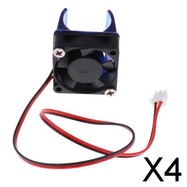 4x24V Blue Injection Molding V6 Radiator Fan with Fan Cover for 3D Printer DIY
