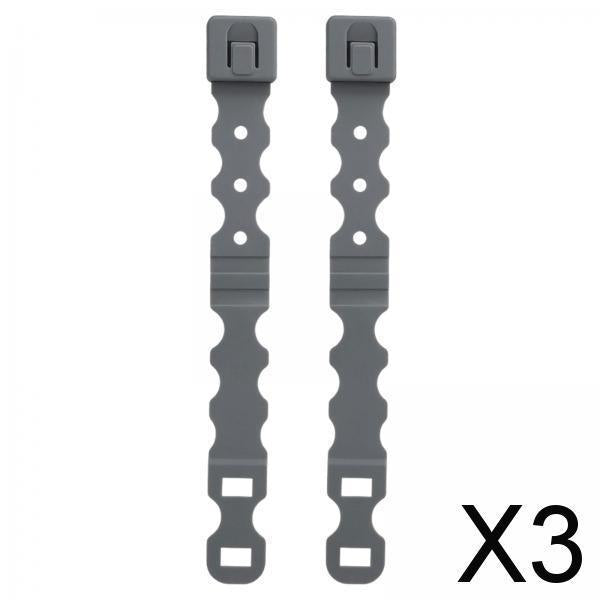 3x2Pcs System Malice Clips Strap Buckle Nylon Magazine Pouch Accessory gray
