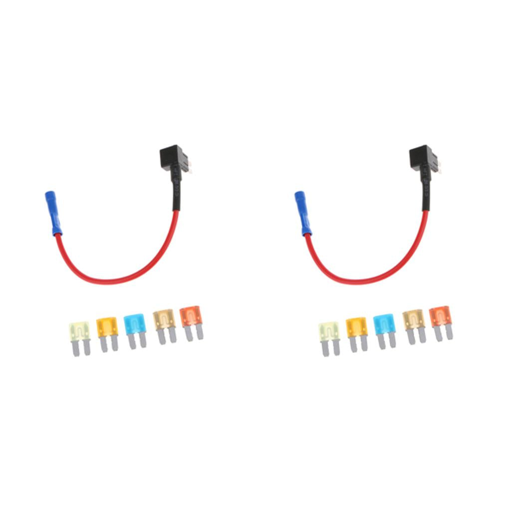 10 Pieces 5A 7.5A 10A 15A 20A Fuse with Add-A-Circuit Fuse TAP Block Holders