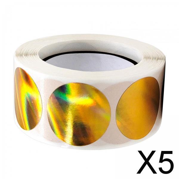5x500x/Roll Self Adhesive Seal Stickers for Boutiques Greeting Card DIY Crafts Golden Style E