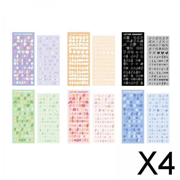 4x6 Sheets Colorful Number Letter Stickers Assorted Arts Crafts Postcards