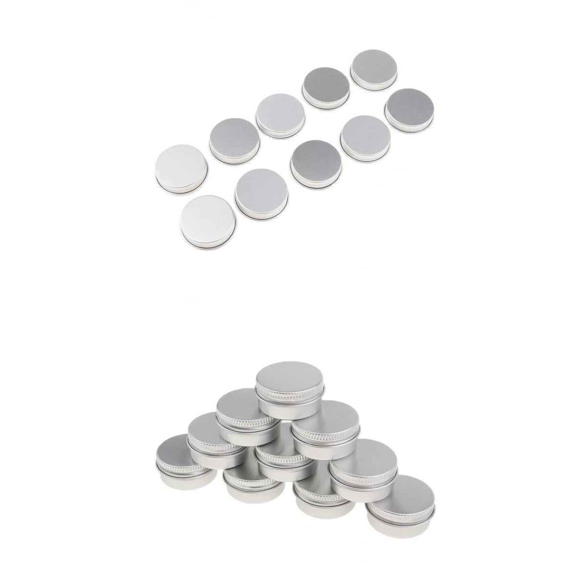 20pcs Aluminium Lip Balm Tin Pots Cosmetic Cream Jars Bottle Container