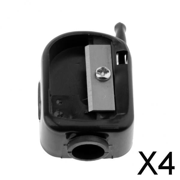 4xMakeup Cosmetic Pencil Sharpener Shaver for Eyebrow Lip Liner Eyeliner Black