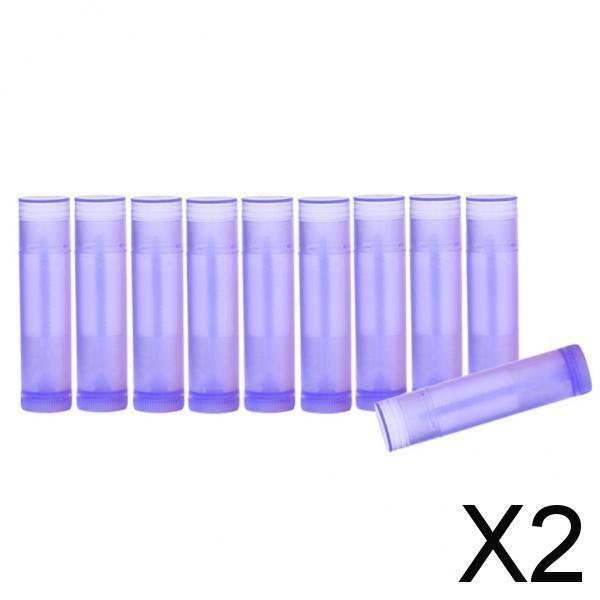 2x10x 5G Empty Lipstick Tubes Refillable Lip Gloss Balm Bottles Vials Purple