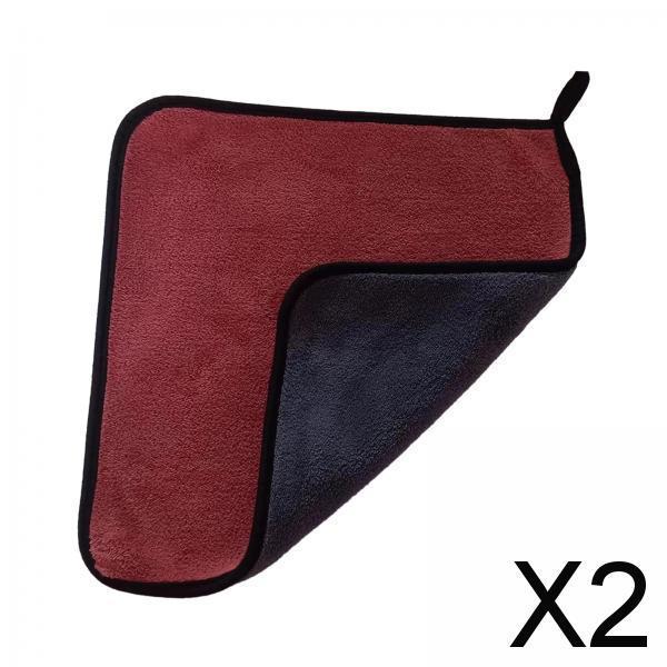 2xMicrofiber Cleaning Cloth Microfiber Towel for СAr Detailing Suvs House Red