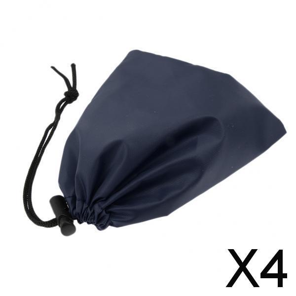 4xWaterproof Camping Storage Bag Drawstring Sack Pouch Travel Organizer Navy