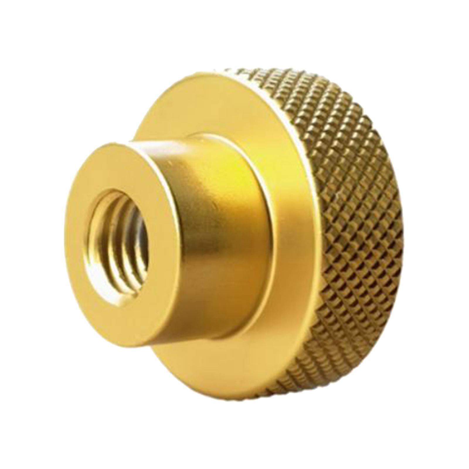 CNC Aluminum Knurled Thumb Nut Anodized Good Hand Feel Large Torque Flat Golden