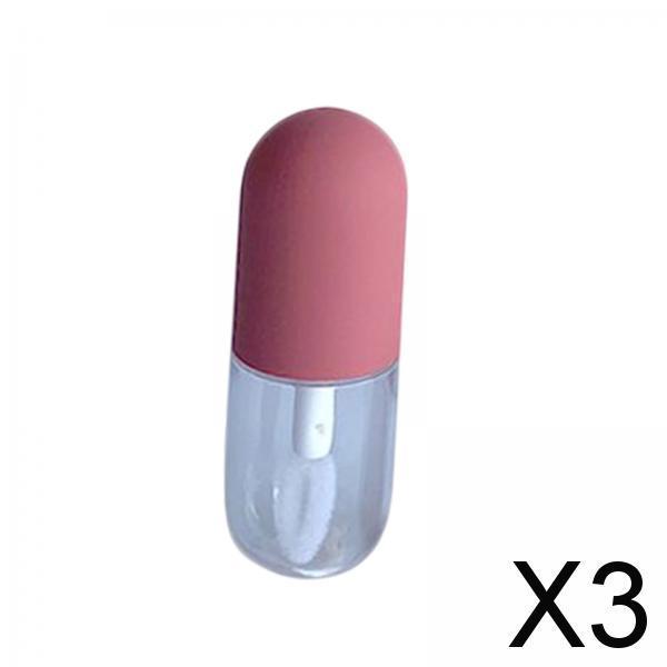 3xLip Gloss Tubes DIY Cosmetics Containers Transparent for Women Girls DIY Style A