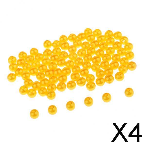 4x60 Pieces Carp Lure Fishing Beads Round Floating Fishing Beads Golden