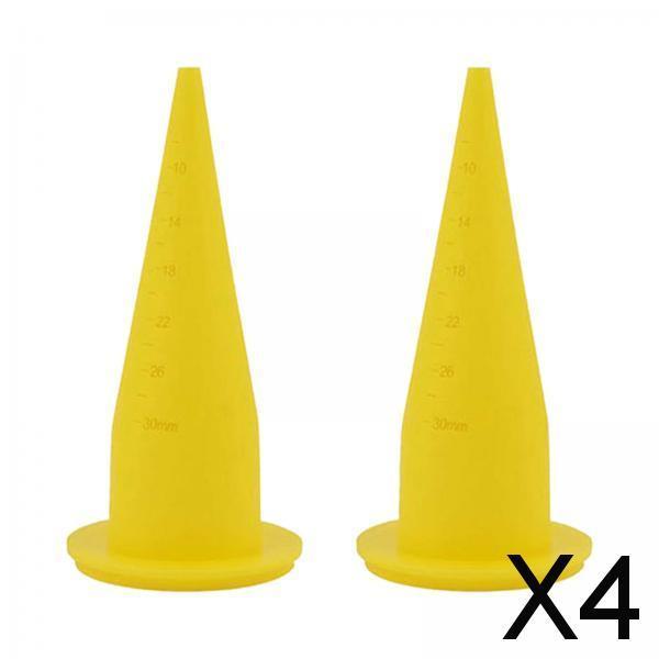 4x2 Piece Fishing Boilie Spare Nozzles Bait Making Accessories Yellow