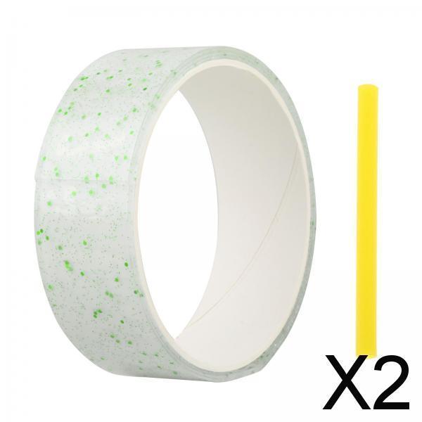 2xTransparent Glitter Nano Tape Picture Mount Tape Funny Blow Bubbles Balloons 1mx3cmx1mm Green