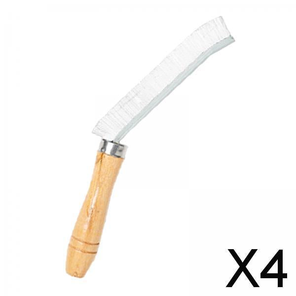 4xWindow Track Cleaning Brush Window Groove Cleaning Brush for Kitchen Bathtub White