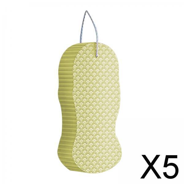 5xBrush Sponge SPA Exfoliating Bathing Accessories Reusable Yellow