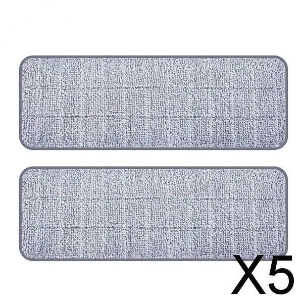 5xReplacement Flat Mop Pad Kitchen Bathroom Floor Duster Cleaning Cloth 2pcs