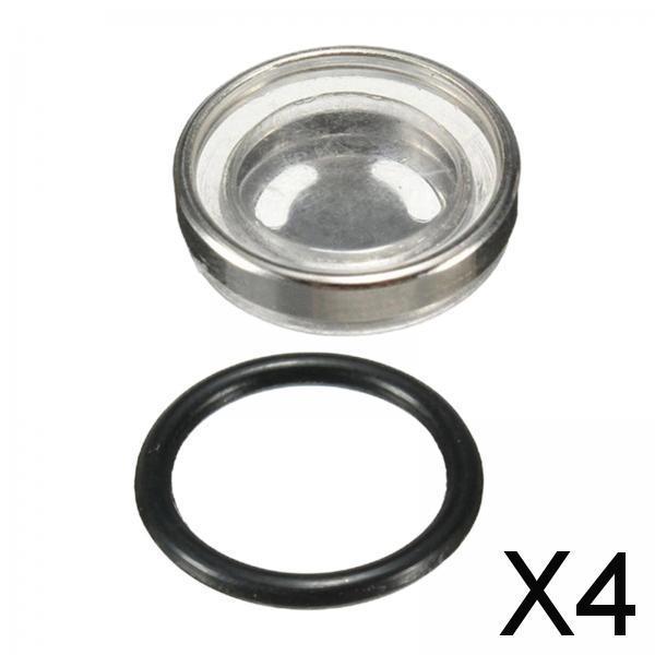 4xOil Pump Sight Glass Universal Gasket Repair Parts for Motorcycle 18mm
