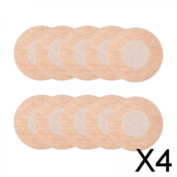 4xChest Pasties Underwear Flower Nipple Cover Petal for Women Dress round