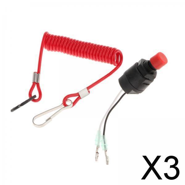3xBoat Engine Stop Switch Set Assy for Yamaha Outboard Engine Accessories