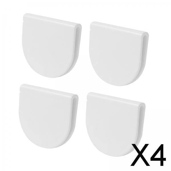 4x4x Shower Curtain Clips White Easy to Install Durable Bathroom Curtain Clips