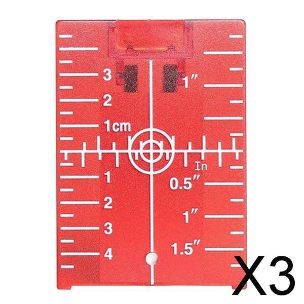 3xMagnetic Floor Laser Target Plate Card with Stand for Beam Application Red