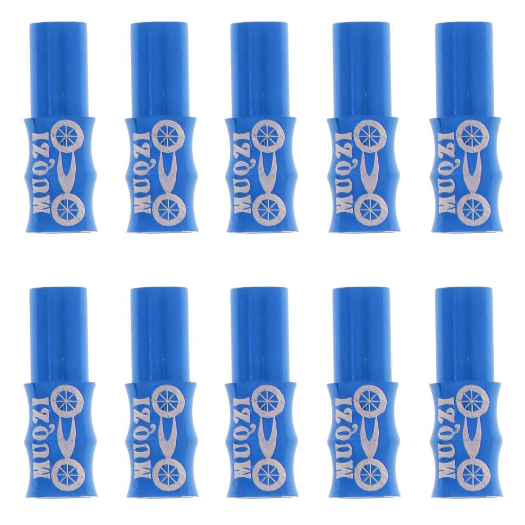 10 Pcs Aluminum Alloy Bicycle Derailleur Cable End Caps Shifter Caps Blue