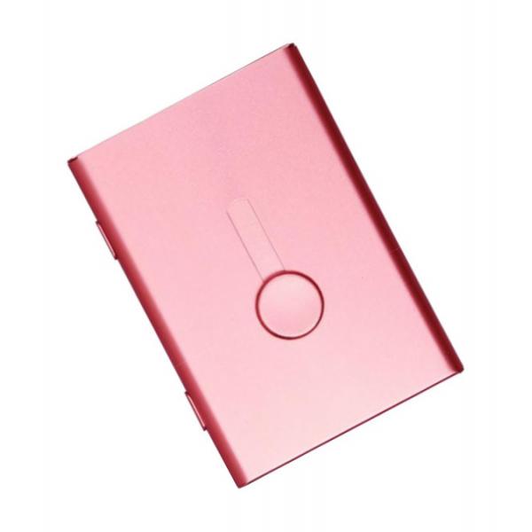Business Card Holder Case Metal Pocket Card Holder Name Card Pink