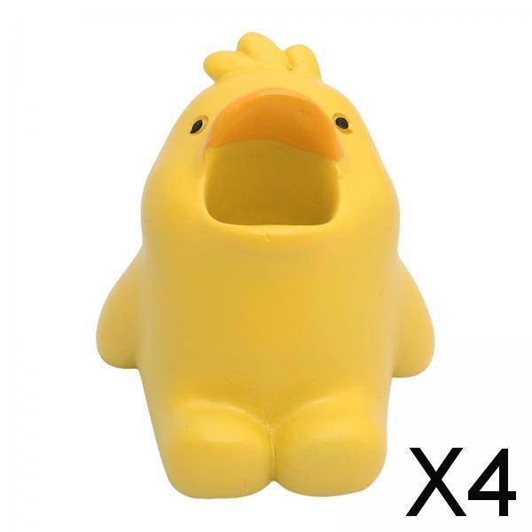 4xCute Tooth Brush Storage Wall Mounted Shower Adhesive for Household duck