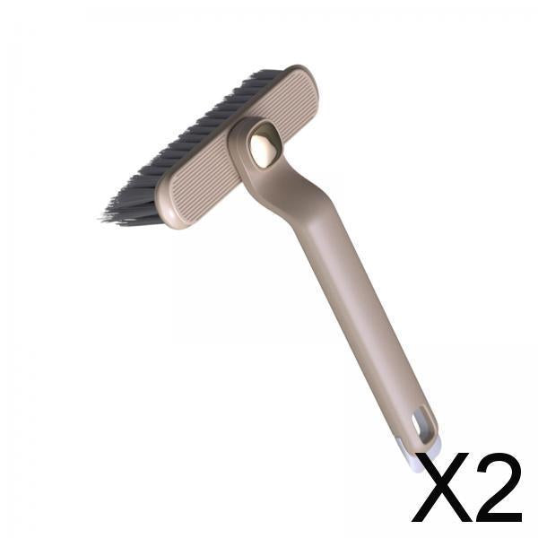 2x360 Degree Rotating Crevice Brush Gaps Cleaning Brush for Desk Bathroom Home Coffee