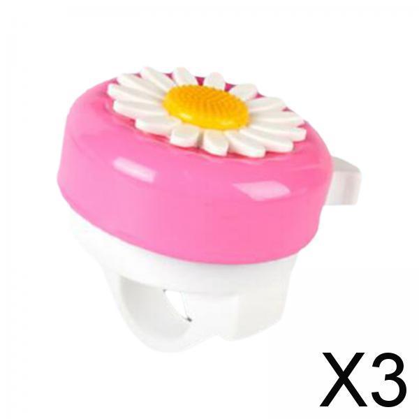 3xBike Bells For Kids Cycling Ring Horn Bicycle Horn for Cycling Pink White